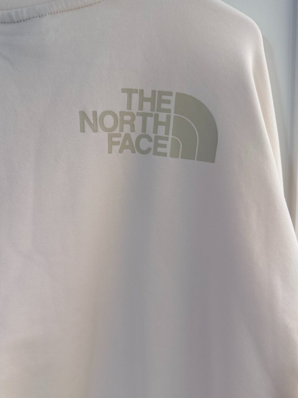 The North Face Cropped Crewneck Sweatshirt Cream Oversized Pullover